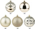 20Ct Christmas Ball Ornaments for Xmas Tree Shatterproof Christmas Decorations Hanging Ball Small for Holiday Party Decoration Tree Ornaments (Champaign Gold, 3.14In)