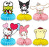 6Pcs Kitty, Kuromi, Keroppi Birthday Party Supplies, Kawaii Sanrio Theme Party Centerpieces, 3D Double Side Table Toppers, Cake Toppers, My Melody Birthday Decorations for Girls and Boys Baby Show