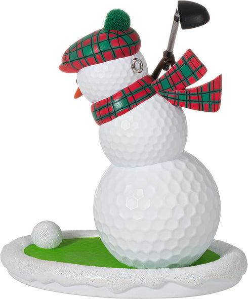Hallmark Keepsake Christmas Ornament 2021, Golfing in The Snow Golf Ball Snowman