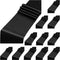Aneco 12 Pack Satin Table Runner 12 x 108 Inch Black Long Wedding Satin Silk Table Runner for Wedding Banquet Graduations Birthday Party Decoration