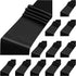 Aneco 12 Pack Satin Table Runner 12 x 108 Inch Black Long Wedding Satin Silk Table Runner for Wedding Banquet Graduations Birthday Party Decoration