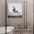 Canvas Prints Bathroom Wall Art Framed Wall Decor,Elephant with Sunflower in Bathtub Wall Painting Animal Print Artwork for Living Room Bedroom Kitchen Wall Decorations Ready to Hang 12x12in