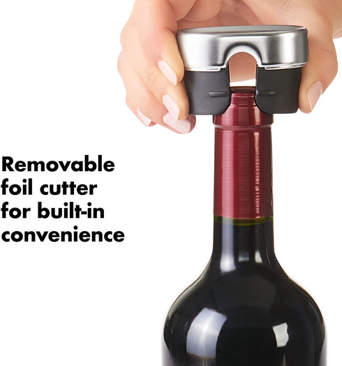 OXO SteeL Winged Corkscrew with Removable Foil Cutter