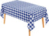 Hiasan Royal Blue Checkered Tablecloth Rectangle - Wrinkle Resistant, Stain Resistant and Waterproof Gingham Table Cloth for Kitchen, Dining and Picnic, 60 x 102 Inch