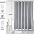 AooHome Extra Long Shower Curtain Liner, Polyester Bathroom Curtain for Hotel with Hooks, Waterproof, Weighted Hem, Light Gray, 72 Width x 96 Height inch
