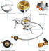 SisDruo Portable Backpacking Stoves 3900W Copper Core Camping Stove with Piezo Ignition Wind-Resistance Ultralight for Outdoor Travel Hiking Cooking (style 2)