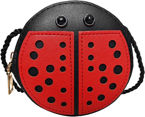Little Girls Purse Ladybug Bag Mini PU Leather Crossbody Bag Coin Pouse Ladybug Toys for Kids Girls Gift