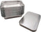HOMEDECISION 213X143X43mm(8.38X5.63X1.69inch) Disposable Aluminum Foil Pans Take-out Containers with Lids 50-Pack