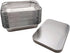 HOMEDECISION 213X143X43mm(8.38X5.63X1.69inch) Disposable Aluminum Foil Pans Take-out Containers with Lids 50-Pack
