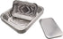 HOMEDECISION Disposable Aluminum Foil Pans Take-out Containers with Lids + Aluminum Foil Steam Table Deep Pans Set (20Pack+10Pack)