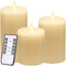 Jiyimi Ivory Flameless Candles Set of 3 LED Battery Powered Flickering Real Wax Pillar Light (4/5/6 inch)with Remote Control Timer for Child Birthday Party Easter Wedding Fireplace Home Diner