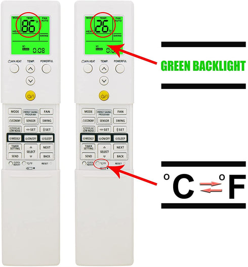 Compatible with Fujitsu Air Conditioner Remote Control AR-RED1U AR-REF1U AR-REM1U AR-REY1U AR-REA1E AR-REA2E AR-REB1E AR-REB2E AR-REF1E AR-REF2E AR-REF3E AR-REF4E AR-REJ1E AR-REM1E AR-REM2E