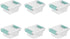 Sterilite 19698606 Mini Clip Box, Clear with Blue Aquarium Latches, 6-Pack