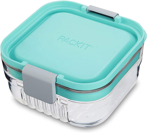 PackIt Mod Snack Bento Food Storage Container, Mint Green