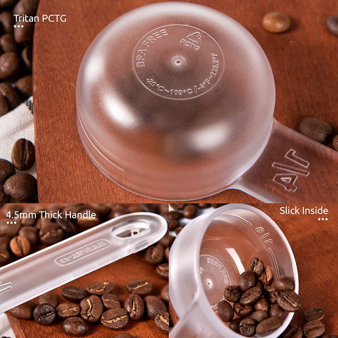 Plastic Clear Measuring Cups Set: U-Taste 5 Pieces Transparent Visual Tritan Nesting Food Measure Cups with Large Engraved Measurements and Snap-Nest Buttons for Dry Liquid Ingredients Baking Cooking