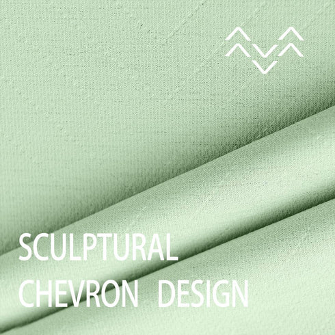 Treatmentex Green Curtains for Living Room 96" Long Geometric Window Drapes for Bedroom Light Green 2 Panel Drapes Grommet Top
