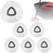 6 Pack Spin Mop Replacement Heads for Spin Mop, 100% Microfiber EasyWring Mop Head Refill, Mop Head Replacement for Easy Cleaning Mop Refill, Triangle Spin Mop Refills for All Hard Flooring Surface