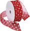Morex Ribbon Wired Ribbon, Red/White Dots, 92116/50-906