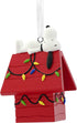 Hallmark Christmas Ornaments, Peanuts Snoopy on Decorated Dog House Ornament
