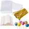 300Pcs 6 Inches Cake lollipop Pops Making Tools 100Pcs Cake Pop Sticks 100Pcs Cake Pop Bags and 100Pcs Twist Ties