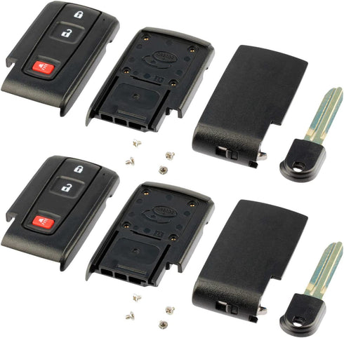 fits Toyota Prius 2004 2005 2006 2007 2008 2009 Key Fob Cover Case Shell Keyless Entry Remote, Set of 2