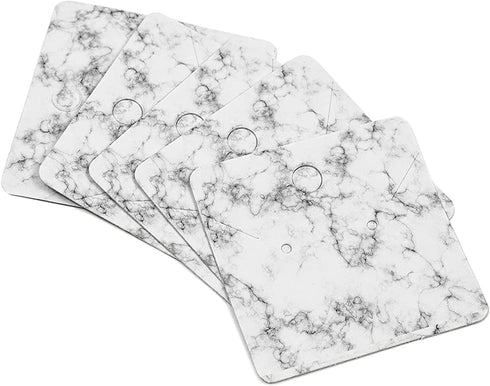 Jewelry Display Cards in Marble Design (2 x 2 Inches, 300-Pack)