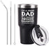 I'm A PROUD DAD Travel Tumbler Funny Birthday Christmas Gifts for Dad Father Men Father's Day from kids daughter, 30 Oz Insulated Stainless Steel Tumbler, Black