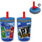 Zak Designs Kelso Tumbler 2pc Set, Leak-Proof Screw-On Lid with Straw Made of Durable Plastic and Silicone, Perfect Bundle for Kids, 15 oz, PJ Masks Catboy Owlette Gekko