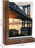 5x7 Picture Frames Set of 2, Double Sided Frame Display Holder with Rustic L Shaped Horizontal Vertical Stand for 5 by 7 Photo, Desktop or Tabletop Decor