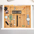 Bamboo Expandable Drawer Organizer for Kitchen Utensils ,Multifunctional Silverware Organizer/Flatware Drawer Organizer and Cutlery Tray for Silverware, Flatware, Knives .etc( 9 Slots ,Natural)