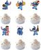 Party Hive 24pc Lilo Stitch Cupcake Toppers for Kids Birthday Party Event Decor