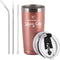Mommy's Sippy Cup Travel Tumbler with Lids, Mom Birthday Christmas Gifts for Mom New Mom Mother Wife Women Mothers Day Thanksgiving Day, 20 Oz Insulated Stainless Steel Stemless Tumbler, Rose Gold