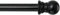 Curtain Rods for windows,1" Diameter Metal Single Splicing Adjustable Curtain Rod set with Brackets (Black, 30-60")