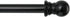 Curtain Rods for windows,1" Diameter Metal Single Splicing Adjustable Curtain Rod set with Brackets (Black, 30-60")
