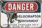 AntSwegg Tin Sign Danger Velociraptor Containment Metal Sign 12x8 Inch, B014