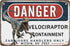 AntSwegg Tin Sign Danger Velociraptor Containment Metal Sign 12x8 Inch, B014