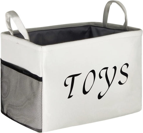 HIYAGON Rectangular Storage Basket for Nursery,Canvas Toys Storage Bin Organizer,Large Kids Storage Box Nursery Hamper for Children Toys, Books,Boys and Girls,Gift Basket (Toys)