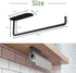Mavis Miki Self Adhesive Paper Towel Holder - Hanging Under Cabinet, Wall Mount, Vertical or Horizontal - Paper Towel Rack for Kitchen, Bathroom, Rv - Brushed 304 Stainless Steel (Black)