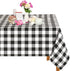 Black and White Plaid Tablecloth 56x120 Inch Buffalo Check Table Cover Farmhouse Table Cloth for Spring Theme Farmhouse Party Decoration