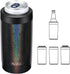 4-in-1 Skinny Can Cooler Double Wall Stainless Steel Insulated Can Holder,Can Coozie, Works With 12 Oz Slim Can,Standard Cans,Beer Bottles & As Pint Cups(Glitter Dark)
