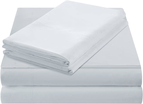 Comfort Spaces Coolmax Cooling Sheets Moisture Wicking Super Soft, Fade Resistant, 16" Deep Pocket, All Around Elastic - Warm Weather for Night Sweats, White Queen