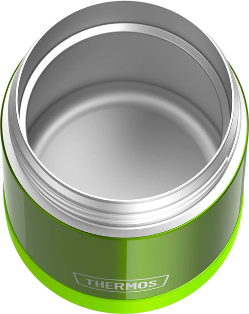 THERMOS FUNTAINER 10 Ounce Stainless Steel Vacuum Insulated Kids Food Jar, Lime Green