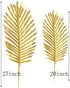 6PCS Artificial Palm Plants Leaves Imitation Leaf Artificial Plants Faux Fake Tropical Large for Home Arrangement Jungle Birthday Party Wedding Decoration Supplies (27" Golden Palm Leaves)