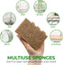 AIRNEX 18 Pack Biodegradable Natural Kitchen Sponge - Compostable Cellulose and Coconut Walnut Scrubber Sponge - Eco Friendly Sponges for Dishes