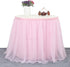 6ft Pink Tulle Table Skirt for Rectangle or Round Tables Tutu Table Skirt for Wedding Birthday Party Baby Shower Girl Gender Reveal Cake Dessert Table Decorations