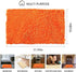 Orange Bath Rugs Bathroom Mats and Rugs Non Slip Ultra Soft Chenille Rug/Bathmat/Toilet Mat/Toilet Rug/Shower Rug Washable Rug Super Absorbent Throw Rug 19.7 x 31.5 Inch