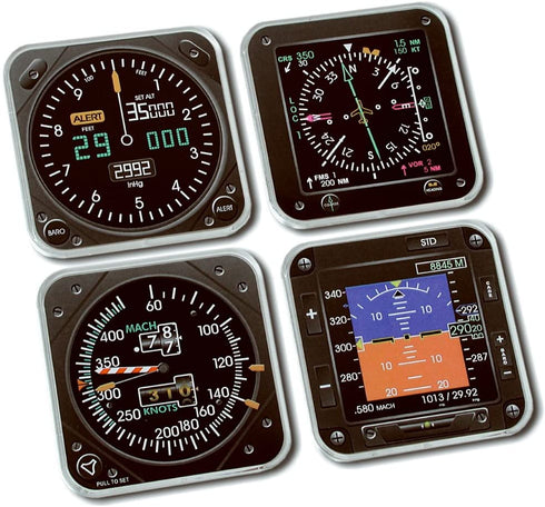 Modern Flight Instruments - Coaster Set