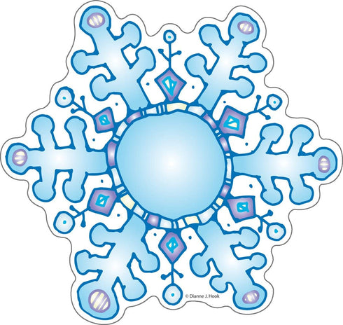 Carson Dellosa Snowflakes Cutouts, 36 Winter Cutouts for Bulletin Board and Classroom Décor, Snowflakes Classroom Cut-Outs, Seasonal Cutouts for Classroom Bulletin Board Decorations