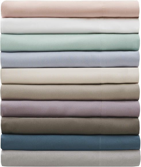 Madison Park 3M Microcell Color Fast, Wrinkle and Stain Resistant, Soft Sheets with 16" Deep Pocket All Season, Cozy Bedding-Set, Matching Pillow Case, Full, Blush