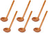ORYOUGO 6 Pieces Handcrafted Wooden Ramen Soup Spoon with Long Handle Home Tableware Kitchen Utensils, 8.5in